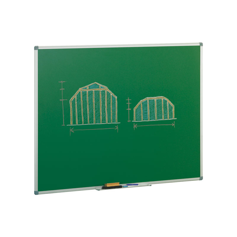 Pizarra verde estratificada marco de aluminio Faibo 122x200cm