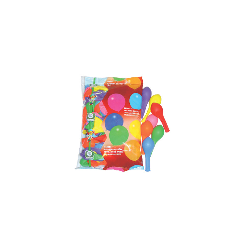 Globos Lisos Surtidos (Bolsa de 100 und)