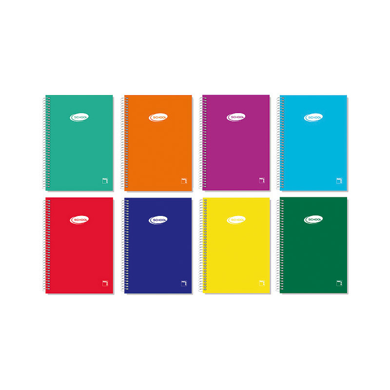Cuaderno Espiral Doceavo Pacsa 60 g Cuadro 4mm 80 hojas Tapa Cartoncillo