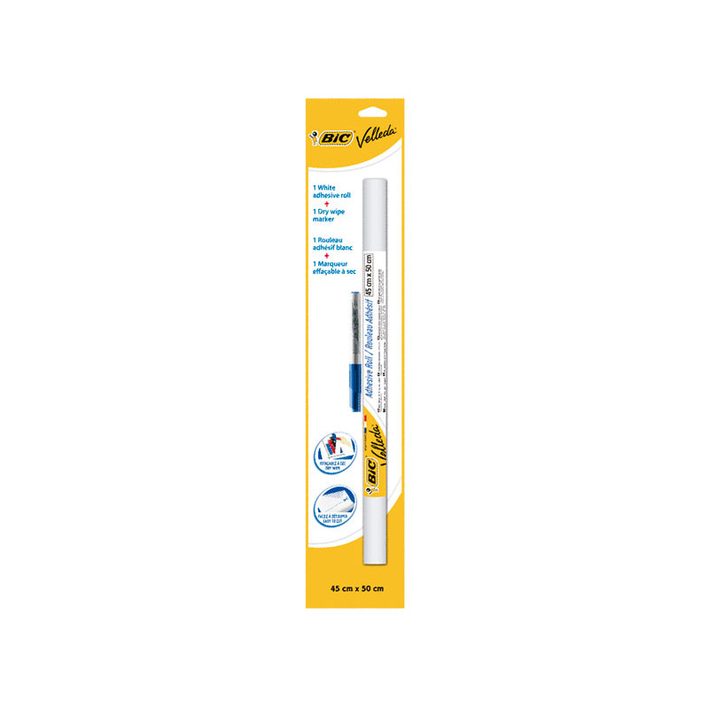 Pizarra blanca rollo Bic Velleda 50x45 cm