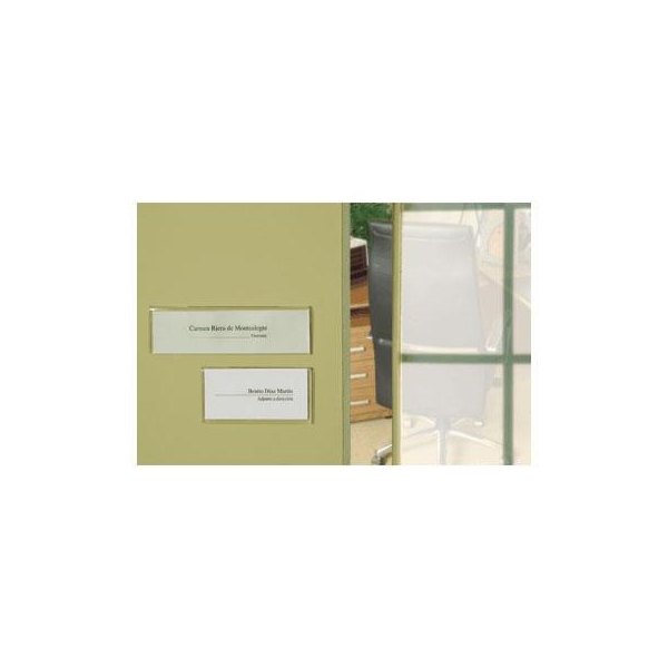 Identificador Portanombres mural DIN A5 21x65cm Color cristal transparente