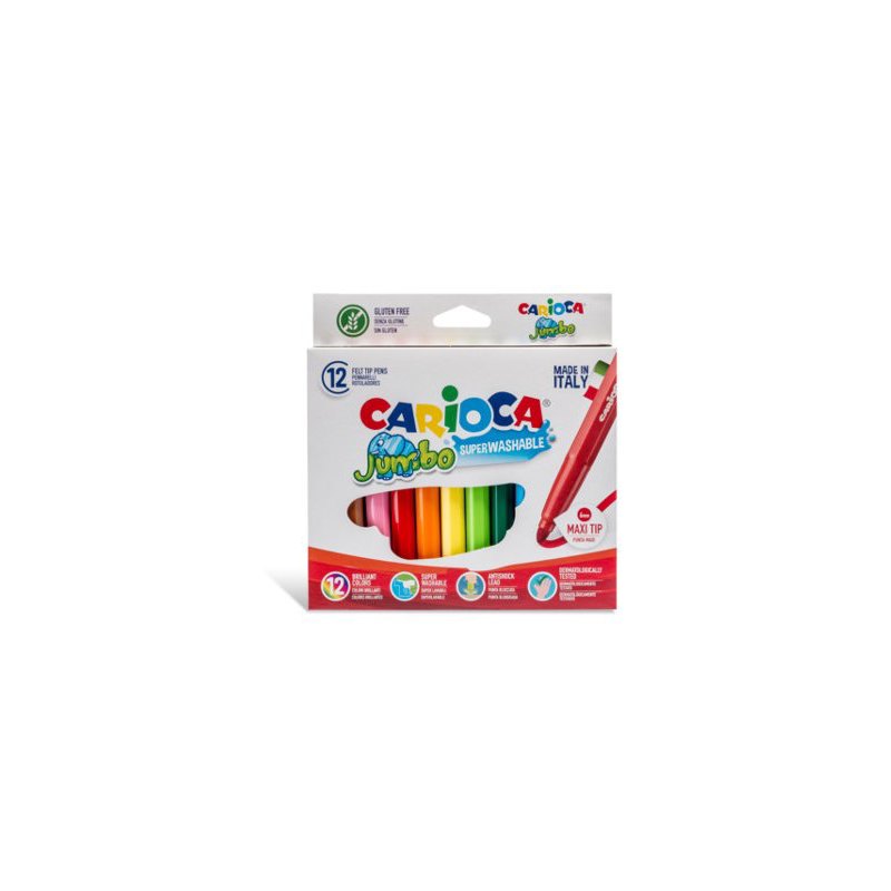 Caja de 12 Rotuladores Carioca surtidos jumbo